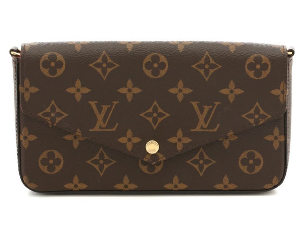 LOUIS VUITTON Bag Pouch Clutch Pochette Felicie Monogram Fuschia Pink